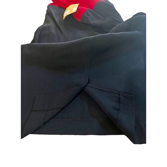 NWT Positive Attitude Petite Red and Black Color Block Two-Piece Dress and Coat - Picture 9 of 10